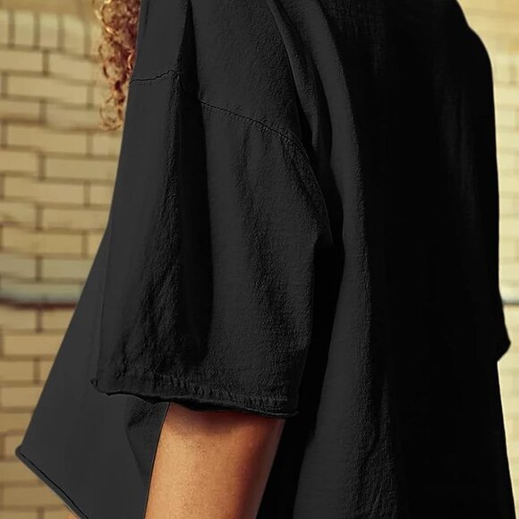 Oversized Workout Shirts for Women‎ Short Sleeve - Picture 5 of 5